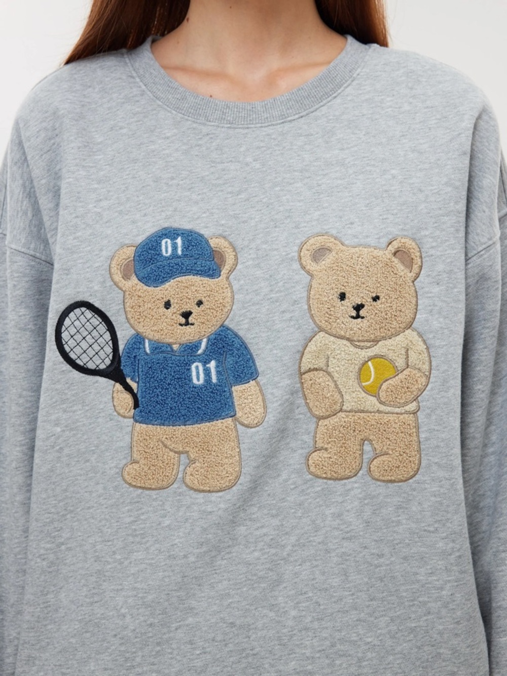 NWT Venque x Takahashi Amoo Tennis Bear Sweatshirt size Medium Unisex Relaxed